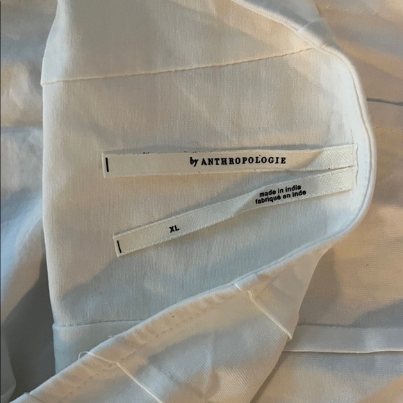 Anthropologie White Puff Sleeve Blouse - Picture 4 of 8